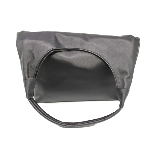 Canvas Slouchy Shoulder Bag - Black