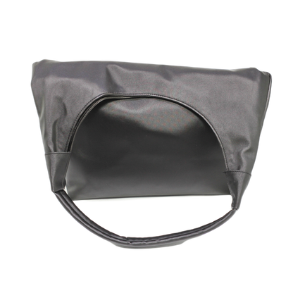 Canvas Slouchy Shoulder Bag - Black