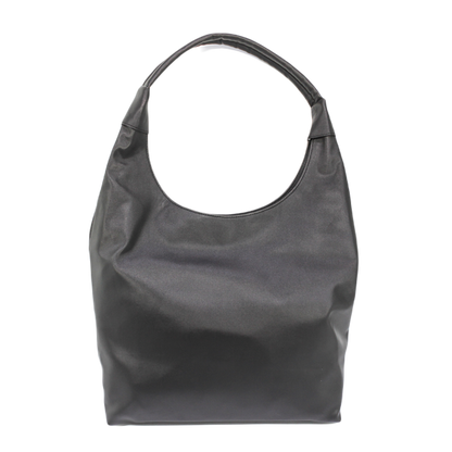 Canvas Slouchy Shoulder Bag - Black