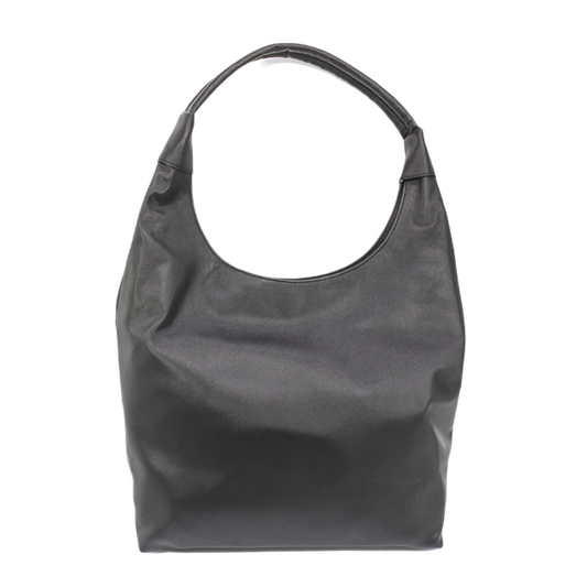 Canvas Slouchy Shoulder Bag - Black