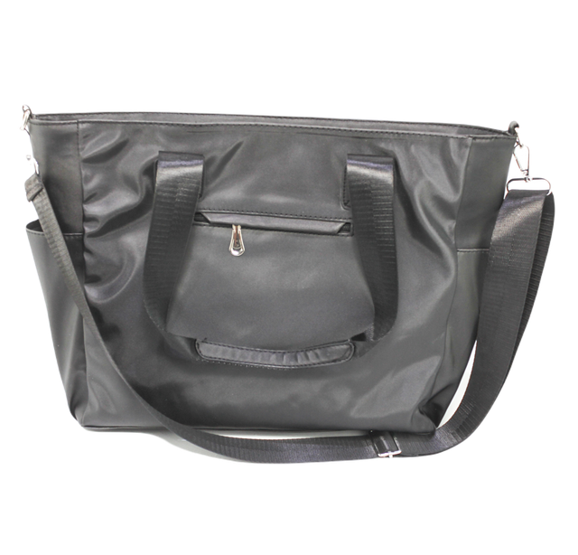 Faux Leather Shoulder Bags - Black