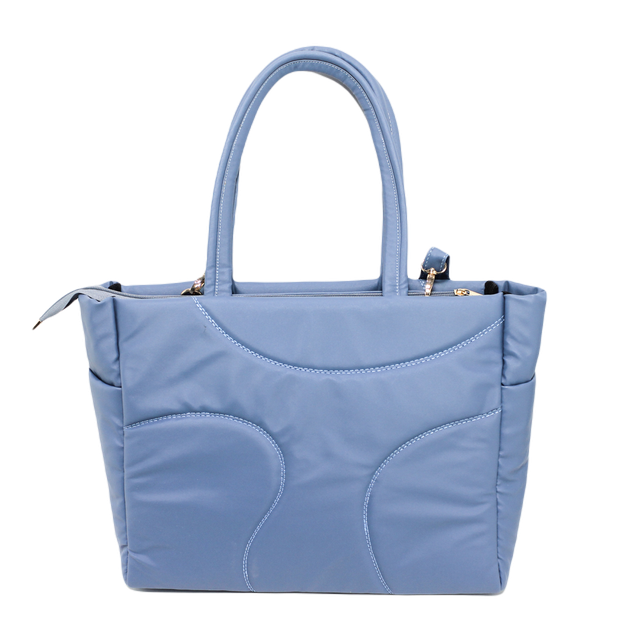 Faux Leather Stylish Shoulder Bag - Blue