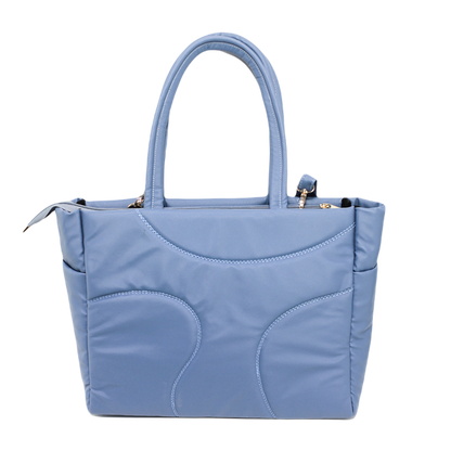 Faux Leather Stylish Shoulder Bag - Blue