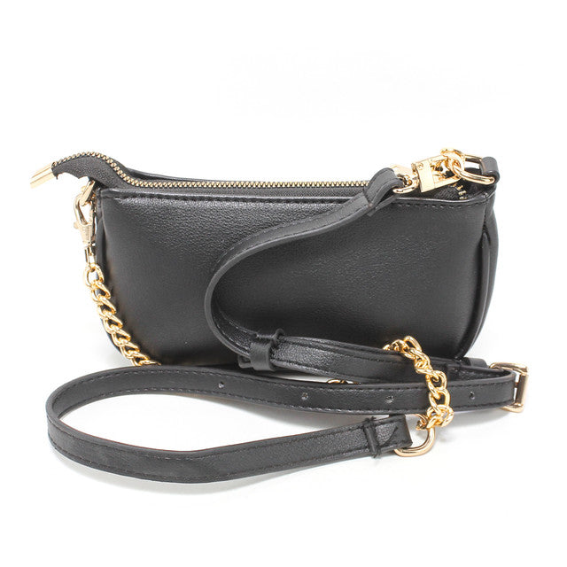 Faux Leather Elegant Handbags - Black