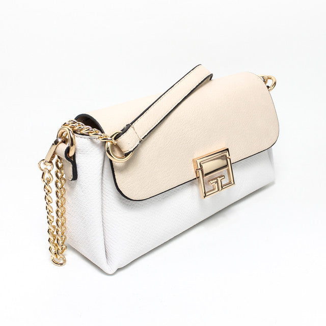 Faux Leather Elegant Handbags - White