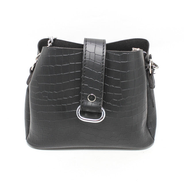 Faux Leather Elegant Handbags - Black