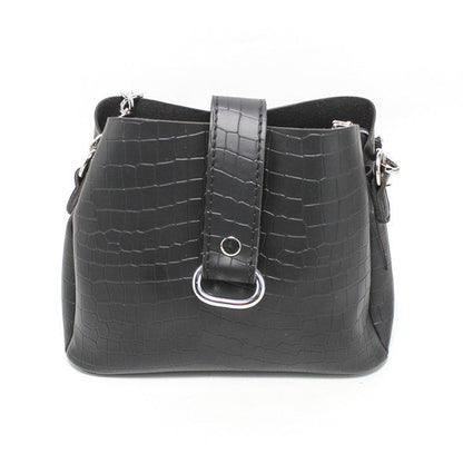 Faux Leather Elegant Handbags - Black
