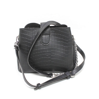Faux Leather Elegant Handbags - Black