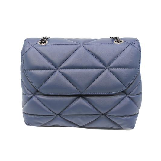 Faux Leather Elegant Handbags - Navy