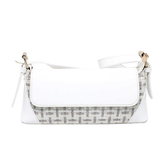 Structured Shoulder Bag - White