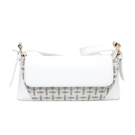 Structured Shoulder Bag - White