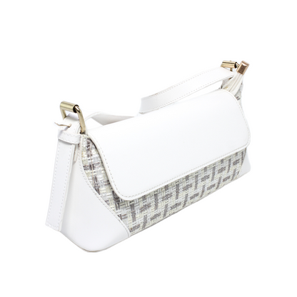 Structured Shoulder Bag - White