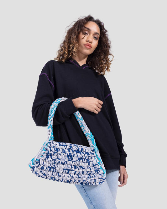 Crochet Gradient Shoulder Bag - Multicolor