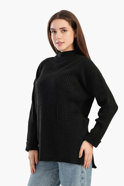 Relaxed Fit Ribbed Pullover