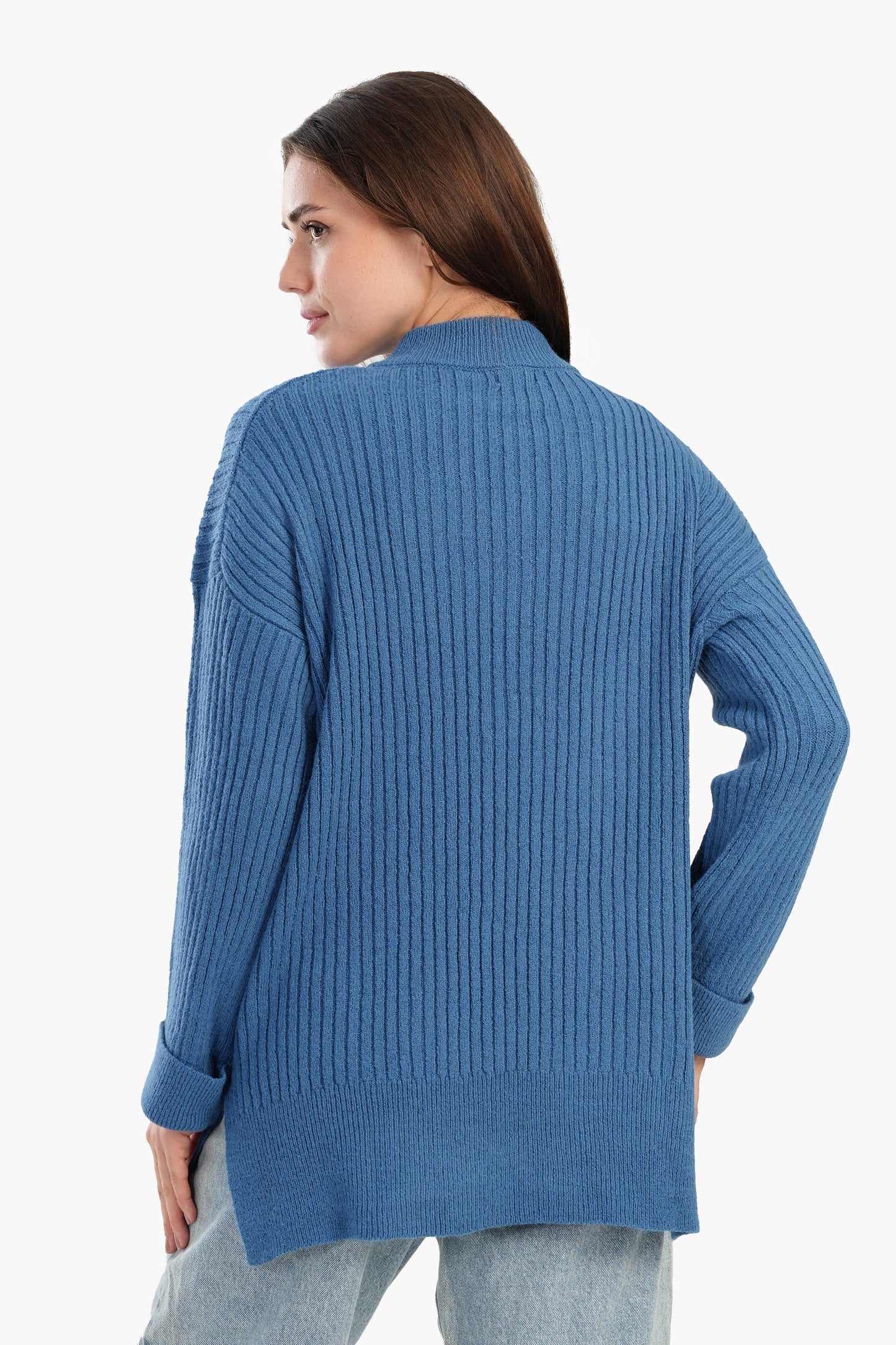Relaxed Fit Ribbed Pullover
