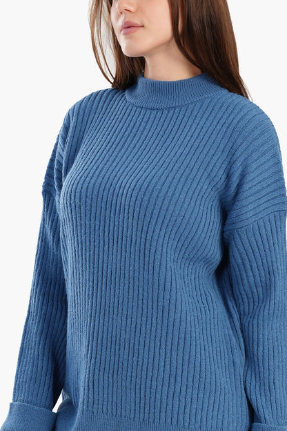 Relaxed Fit Ribbed Pullover