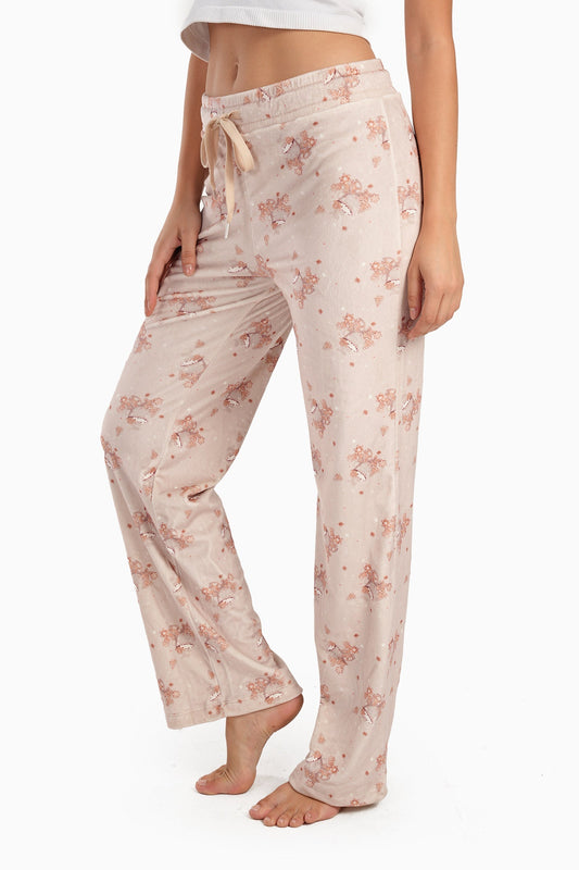 Colored Velvet Pajama Pants