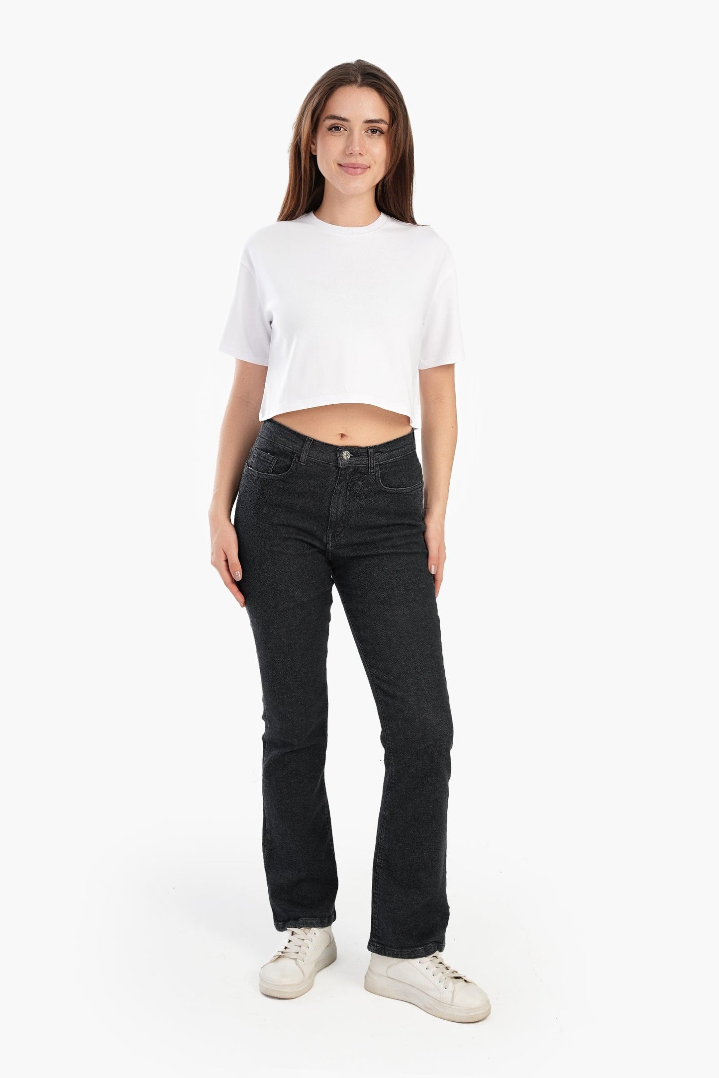 Trendy Cropped Half-Sleeve Top