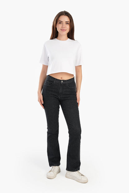 Trendy Cropped Half-Sleeve Top