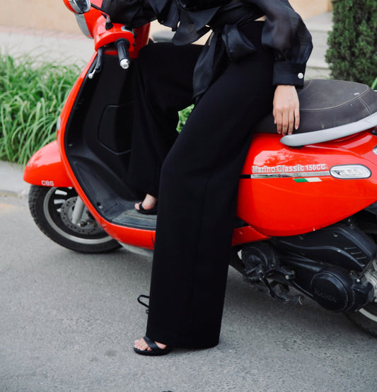 Crepe Straight-Leg Trousers