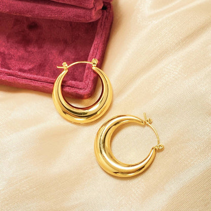 Fluffy Stainless Steel Statement Hoops