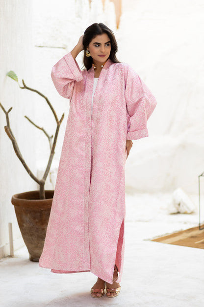 Brocade Floral Kimono – Pink