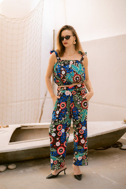 Soft Crepe Floral Printed Set – Multicolor