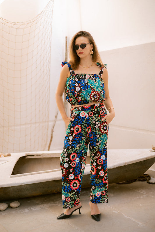 Soft Crepe Floral Printed Set – Multicolor