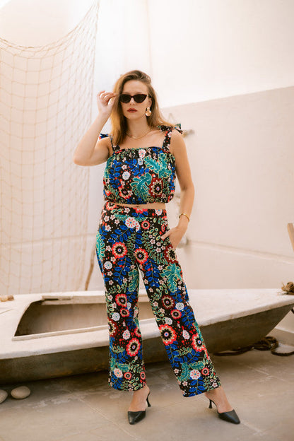 Soft Crepe Floral Printed Set – Multicolor