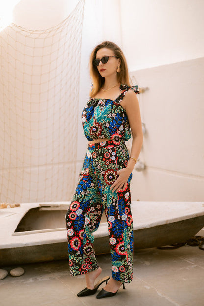 Soft Crepe Floral Printed Set – Multicolor