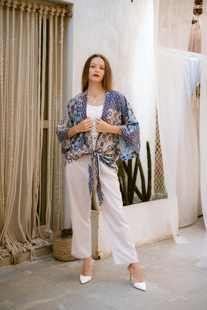 Light Woven Fabric Plain Straight Pants – Beige