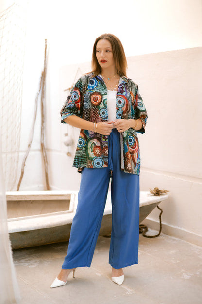 Soft Crepe Printed Shirt – Multicolor