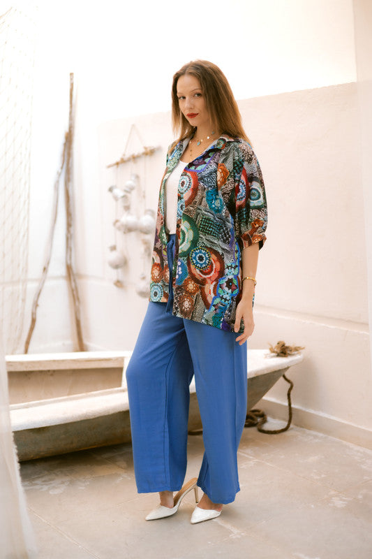 Soft Crepe Printed Shirt – Multicolor
