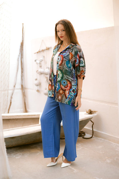 Soft Crepe Printed Shirt – Multicolor