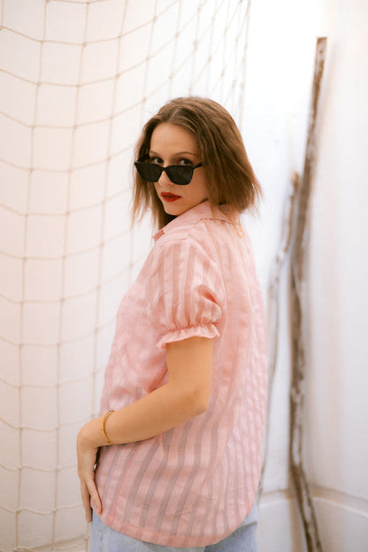 CY Textured Blouse – Pink