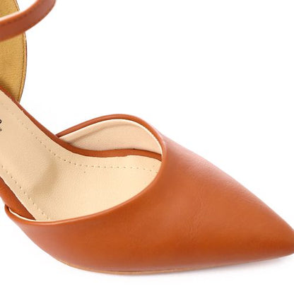 Faux Leather Classic Shoes - Tan