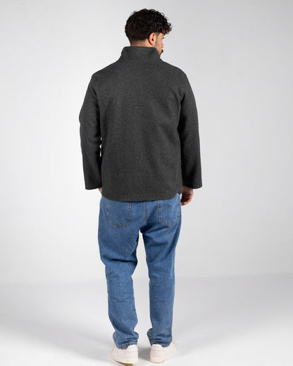 Wool Solid Jacket – Dark Grey