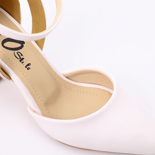 Faux Leather Classic Shoes - White