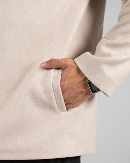 Wool Solid Jacket – Cream