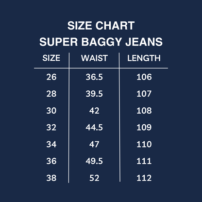 Ziptie Unisex Super Baggy Jeans - Light blue