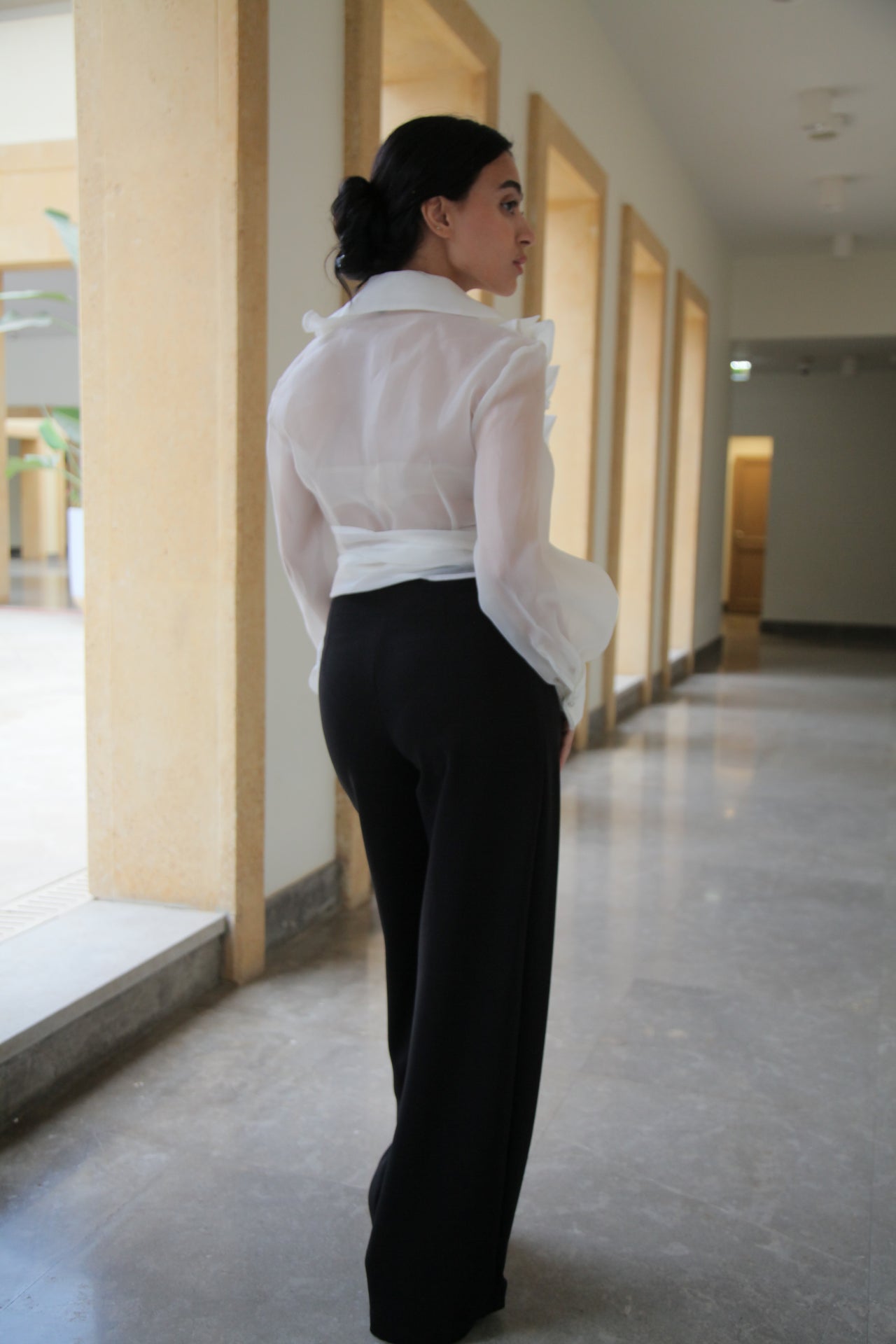 Crepe Straight-Leg Trousers