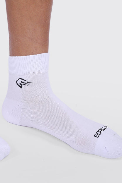 Cotton Vain Socks - White