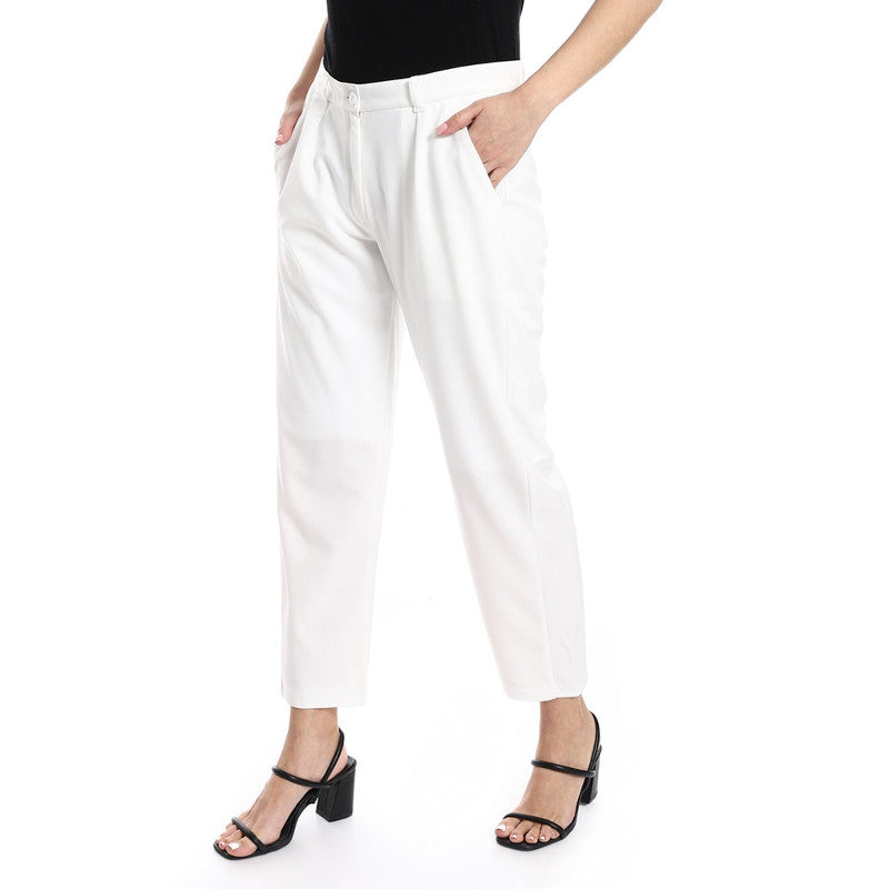 Classic Fit Pants - White