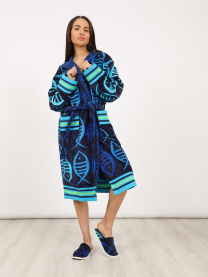Cotton Bathrobe Multicolor