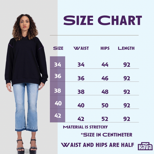 Denim Cropped Flare Pants - Light Blue