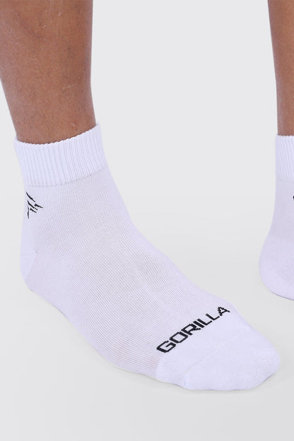 Cotton Vain Socks - White