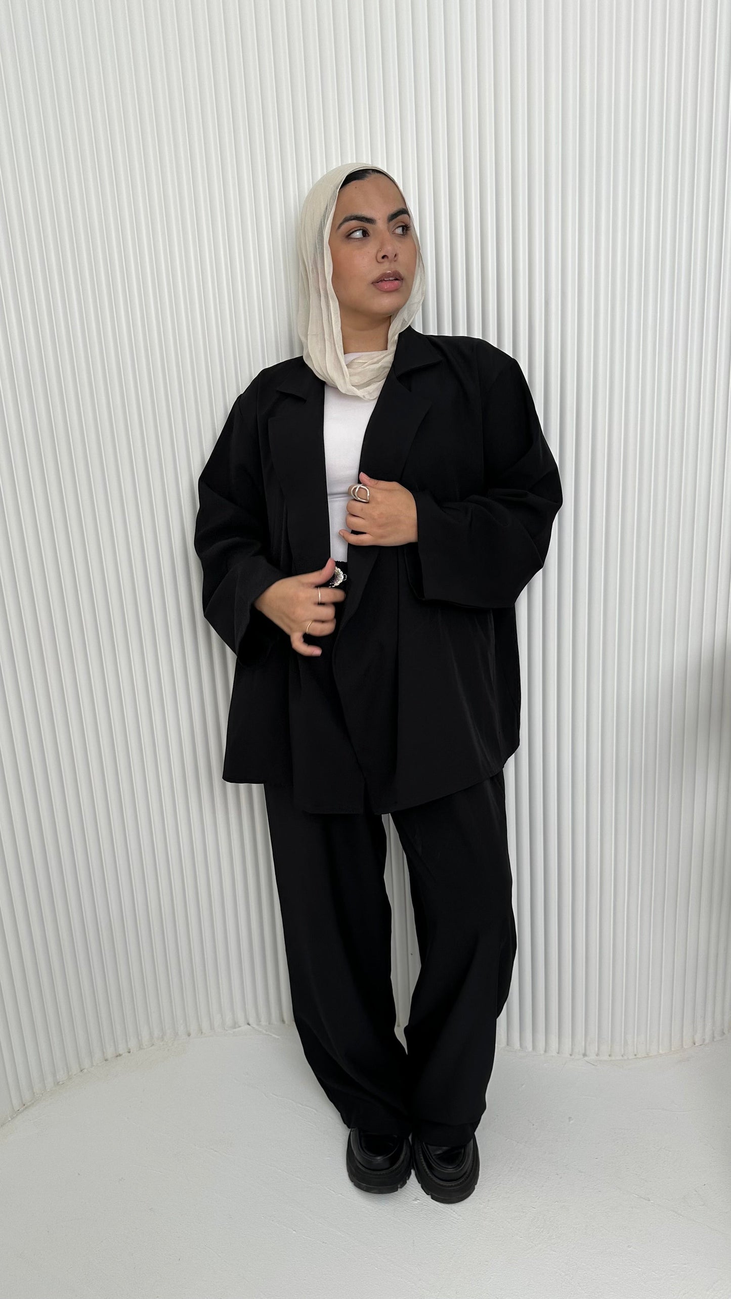 Satin Solid Kimono Jacket – Navy