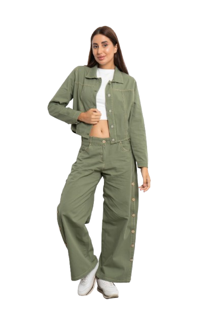 Buttoned Up Trousers - Azul