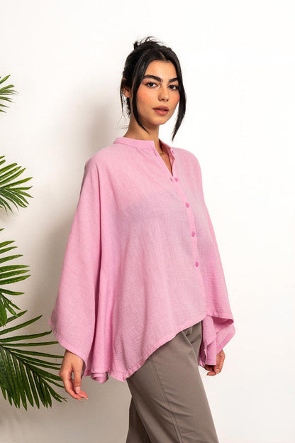 Everyday Linen Blouse - Pink