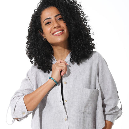 Lenin Wide Shirt - Light Grey